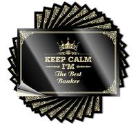 Calcomanía divertida para parachoques con texto en inglés "Keep Calm I'm The Best Banker", calcomanías para automóviles (12 x 18 cm)
