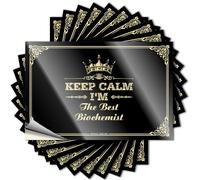 Calcomanía divertida para parachoques con texto en inglés "Keep Calm I'm The Best Biochemist", calcomanías para automóviles (12 x 18 cm)