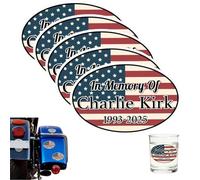 Calcomanía en memoria de Charlie Kirk, calcomanías de Pray for Charlie Kirk, calcomanía patriota de Freedom America, decoración de regalos políticos republicanos para portátiles, teléfonos, botellas