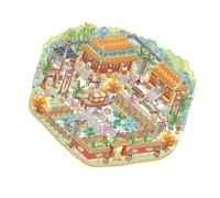 Calcomanía estética de paisaje de estilos chinos, decoración para álbumes de recortes para adultos, niños, paisajes chinos, gatos, álbumes de recortes