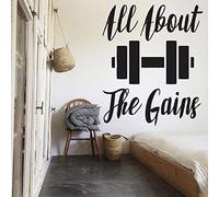 Calcomanía extraíble de gimnasio de 69x57 cm para gimnasio de entrenamiento de motivación de dormitorio, papel tapiz de vinilo de material de PVC, pegatinas de pared de arte