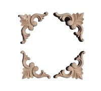 Calcomanía for tallar madera, apliques de, 10 piezas, calcomanía for, marco esquina, figuras decorativas for puertas muebles, talladas sin pintar(C6x6cm)