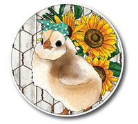 Calcomanía impermeable para bebé de pollo de 5 pulgadas, para granero, boho, alambre de púas, estilo occidental, granja, vaquera, vaquera, madera, rodeo, animales de girasol, vendimia, pollo, vaca, cerdo, caballo CS1433-2PK
