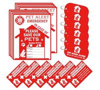 Calcomanía interior de mascota para casa, My Pet is Home Stay Alone, etiqueta de llave de alerta de mascotas, tarjetas de billetera de rescate de incendios para perros, calcomanía de emergencia para