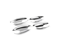 Calcomanía interior de vehículo ABS de carbono para manija de puerta exterior de tazón de tazón, cubierta de repuesto para BMW Serie 3 G20 Sedan G21 Wagon 2019-2022 fibra de carbono (plata)