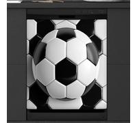 Calcomanía magnética para lavavajillas con textura en blanco y negro para decoración de electrodomésticos de cocina, cubierta magnética reutilizable para refrigerador, 66 x 58 cm