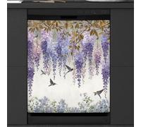 Calcomanía magnética para lavavajillas para decoración de electrodomésticos de cocina, cubierta magnética reutilizable para nevera, 66 x 58 cm