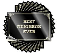Calcomanía magnética para parachoques interior y exterior, diseño de animales de granja con texto en inglés "Best Neighbor Ever" (12 x 18 cm, 2 unidades)