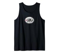 Calcomanía ovalada con bandera y escudo del Reino Unido Camiseta sin Mangas