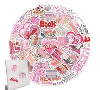 Calcomanía para computadora portátil, pegatina divertida - Paquete de pegatinas para leer | Pegatinas decorativas impermeables 52 calcomanías para accesorios de computadora portátil con botella de