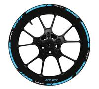 Calcomanía para Cubo De Rueda Motocicleta, Conjunto Decoración, Llanta, Pegatina Reflectante Impermeable para Yamaha MT07 MT 07 MT-07 2022 Calcomanía llanta(Color1)