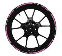 Calcomanía para Cubo De Rueda Motocicleta, Conjunto Decoración, Llanta, Pegatina Reflectante Impermeable para Yamaha MT07 MT 07 MT-07 2022 Calcomanía llanta(Color5)