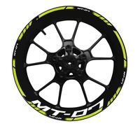 Calcomanía para Cubo De Rueda Motocicleta, Juego Decoración, Pegatinas Reflectantes para Llanta para Yamaha MT07 MT 07 MT-07 2022 Calcomanía llanta(Color10)