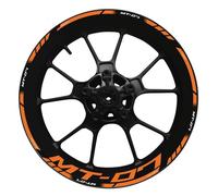 Calcomanía para Cubo De Rueda Motocicleta, Juego Decoración, Pegatinas Reflectantes para Llanta para Yamaha MT07 MT 07 MT-07 2022 Calcomanía llanta(Color24)
