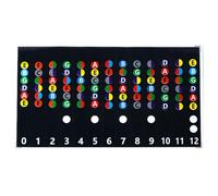 Calcomanía para diapasón de guitarra, con código de color, herramienta de aprendizaje de guitarra para principiantes, práctica, ajuste de guitarra de 6 cuerdas