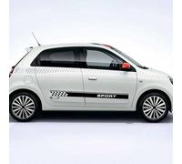Calcomanía para el capó del Coche, Tapa del Motor, Franjas Laterales de la Puerta Deportiva de Carreras, Falda, Pegatina de Falda, para Renault Megane Clio Twingo Sandero Accesorios