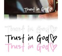 Calcomanía para espejo retrovisor de confianza en Dios, calcomanías de letras de confianza en Dios, bonitas calcomanías de vinilo personalizadas para coche, calcomanía del alfabeto para ventana