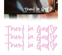 Calcomanía para espejo retrovisor de confianza en Dios, calcomanías de letras de confianza en Dios, bonitas calcomanías de vinilo personalizadas para coche, calcomanía del alfabeto para ventana