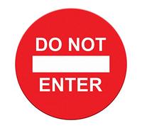 Calcomanía para piso con texto en inglés"Do Not Intro Red Anti-Slip Floor" 17 en el lado más largo