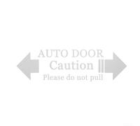 Calcomanía para recordatorio de puerta automática para vehículos - Adhesivo con texto en inglés "Please Do Not Pull" para paneles y marcos de puertas (blanco)