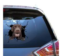 Calcomanía para ventana de coche de labrador, calcomanía de laboratorio de chocolate para ventana, meme, calcomanías transparentes para niña, divertida calcomanía de vinilo para ventanas