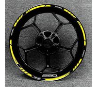 Calcomanía Protectora para El Cubo De La Rueda Motocicleta, Pegatina Reflectante para Llanta Delantera Y Trasera para Kawasaki Z250 Z300 Z400 Z650 Piezas de Repuesto(Style 4)