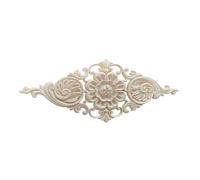 Calcomanía tallada de madera sin pintar, apliques de madera for esquinas, decoración de muebles, artículos de decoración del hogar florales(H-70cmX29cm)