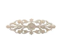 Calcomanía tallada de madera sin pintar, apliques de madera for esquinas, decoración de muebles, artículos de decoración del hogar florales(C-59cmX13cm)