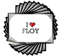 Calcomanía Tiki Bar Accesorios de vinilo duradero - I Love Floy Cover para uso rápido (8 x 12 cm)