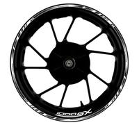 Calcomanía Trasera y Delantera Motocicleta para Kawasaki, Pegatinas Reflectantes Impermeables para Cubo de Rueda, 17 Pulgadas, para Ninja Z1000SX Adhesivo Cubo Rueda(Color1)