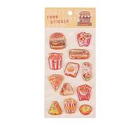 Calcomanías 3D | Calcomanías estéticas decorativas - Calcomanías 3D con temática de aperitivos para niños, para laptop, de teléfono, monopatín, equipaje, taza, cuaderno, álbumes de recortes