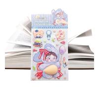 Calcomanías 3D, calcomanías para laptop, 9.84 x 5.12 x 0.39 pulgadas, decoración de diario de PVC con bonito diseño, accesorio de planificador con estilo divertido, juego de calcomanías de