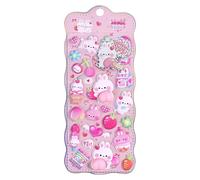 Calcomanías 3D decorativas 3D, divertidas calcomanías extraíbles de dibujos animados, calcomanías de burbujas para niños y niñas, hogar, fiesta de Navidad, aula, diario, manualidades, computadora