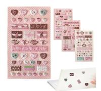 Calcomanías 3D para niños, papel y cuero espumado, 3.14 x 5.51 pulgadas, juguetes de notas musicales de burbujas, 4 piezas de decoración de estrella para laptop, diario, cuaderno, taza, equipaje