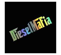 Calcomanías Adhesivas de Vinilo for Coche Diesel Mafia Negro/Plata/láser 12cm * 3cmm(Laser,12X3CM)