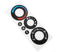 Calcomanías adhesivas de vinilo para reparación de botones de control de climatización, revestimiento interior negro con letras blancas para Pontiac Torrent 2005-2006