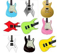 Calcomanías adhesivas para guitarras y bajos. 24 colores satinados. 2 opciones de tamaño. (Cuerpo completo: 122 x 57 cm, naranja)