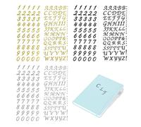 Calcomanías Alfanuméricas Coloridas - 6 Autoadhesivas de Letras para Álbumes de Recortes, Manualidades, Tarjetas de Felicitación y Gorras de Graduación