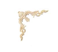 Calcomanías Apliques de esquina madera moldeados, decoración lujo for sala estar, cuernos tallados, pared, accesorios for muebles para tallar madera(F- 35cmX35cm)