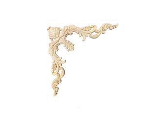 Calcomanías Apliques de esquina madera moldeados, decoración lujo for sala estar, cuernos tallados, pared, accesorios for muebles para tallar madera(F- 35cmX35cm)
