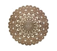 Calcomanías Apliques tallados en madera maciza: pieza central decorativa for puerta de gabinete con diseño flor hueca circular para tallar madera(30CMx30CM)