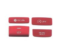 Calcomanías coche botón Compatible Con Civic 2022 11.ª Generación, 4 Unidades, Consola Central Para Coche, Panel De Engranajes, Cubierta De Botón De Freno De Mano, Pegatina Embellecedora