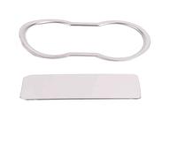 Calcomanías coche botón Compatible Con MG Para ZS 2017 2018 2019 2020 Decoración Interior Panel Engranajes Cubierta Para Posavasos Embellecedor Cubierta Freno De Mano Embellecedor(Steel Silver)