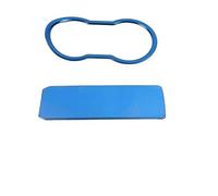 Calcomanías coche botón Compatible Con MG Para ZS 2017 2018 2019 2020 Decoración Interior Panel Engranajes Cubierta Para Posavasos Embellecedor Cubierta Freno De Mano Embellecedor(Steel Blue)