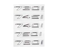 Calcomanías con logotipo y letras en ABS 3D for maletero de coche, insignias, emblemas, series 730i, 740i, 745i, 750i, E38, E65, E66, F01, F02, G11 y G12(Gloss Silver,760i)