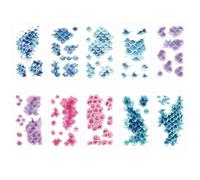 Calcomanías corporales impermeables, 10 calcomanías de piel de escamas de peces, juego de arte corporal temporal, para hombres y mujeres, adultos con función de actuación en escenario, función de