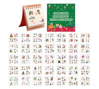 Calcomanías Corporales Navideñas Para Niños | 35 Hojas Resistente Al Sudor Clásico | Pegatinas De Santa Que Brillan En La Oscuridad - Para Chicos Y Chicas Alumnos Para Manos Cara Y Brazos