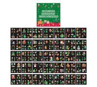 Calcomanías Corporales Navideñas Para Niños - Impermeable Bonito Resistente Al Sudor - Calcomanías Navideñas Que Brillan En La Oscuridad - Para Manos Cara Brazos Niñas Alumnos Niños Estudiantes Desfil