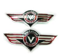 Calcomanías cromadas 3D para depósito de combustible compatible con Kawasaki Vulcan 800 900 650 S 2000 1500 1600 1700