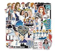 Calcomanías de anatomía de TV Show Greys, 50 unidades, vinilo impermeable para ordenador portátil, pegatinas divertidas y calcomanías para coches, adultos y niños adolescentes para pegatinas